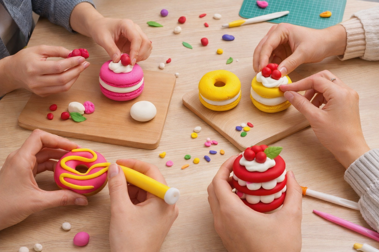 Luscious Lemon Macaron DIY Soft Air Dry Clay Kit