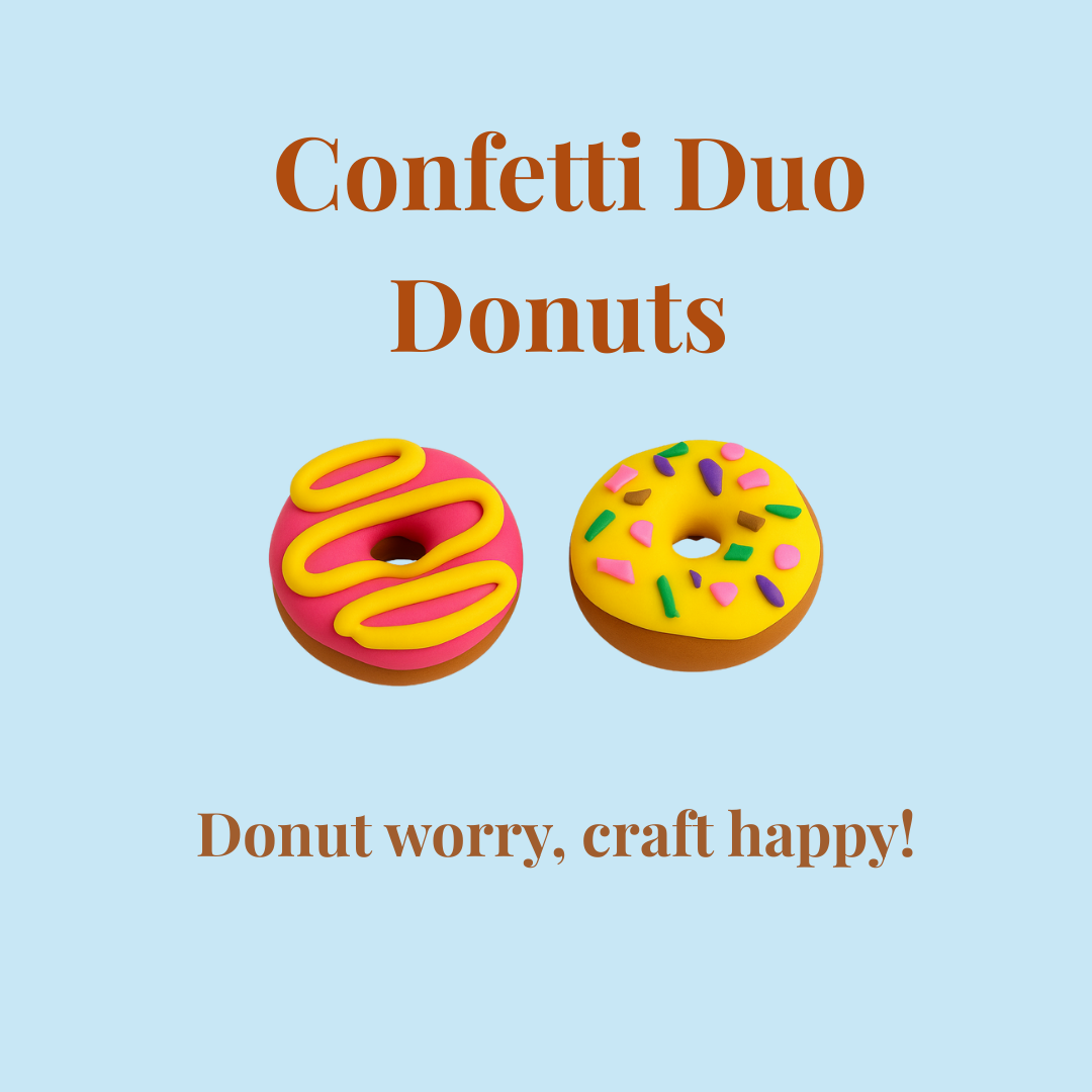 🍩 Confetti Donuts DIY Soft Air-Dry Clay Kit